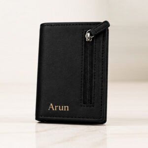 Personalized Leather RFID Card Holder Wallet