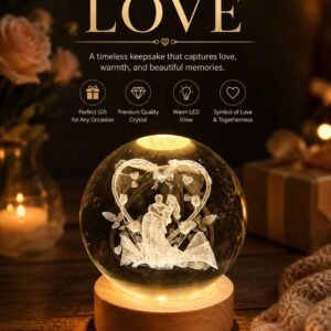I Love You Crystal Ball Lamp