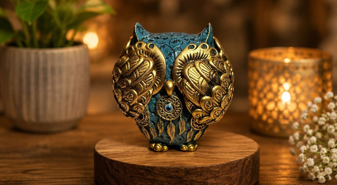 Decorative Owl Figurine Set