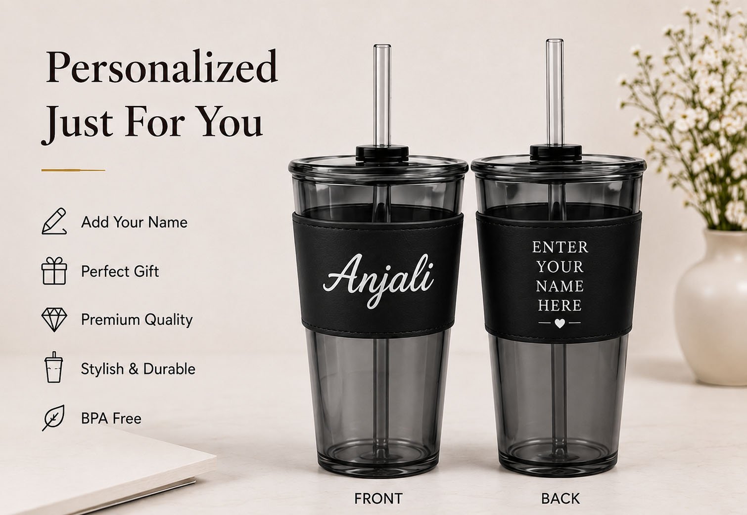 Leather Sleeve Tumbler