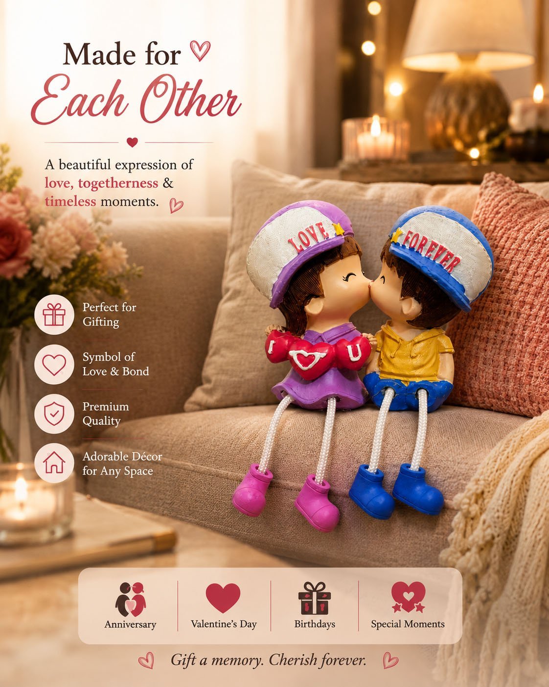 Couple Love Showpiece