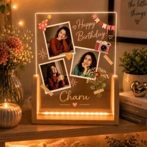 Personalized Birthday LED Acrylic Photo Frame – A Gift That Glows with Love