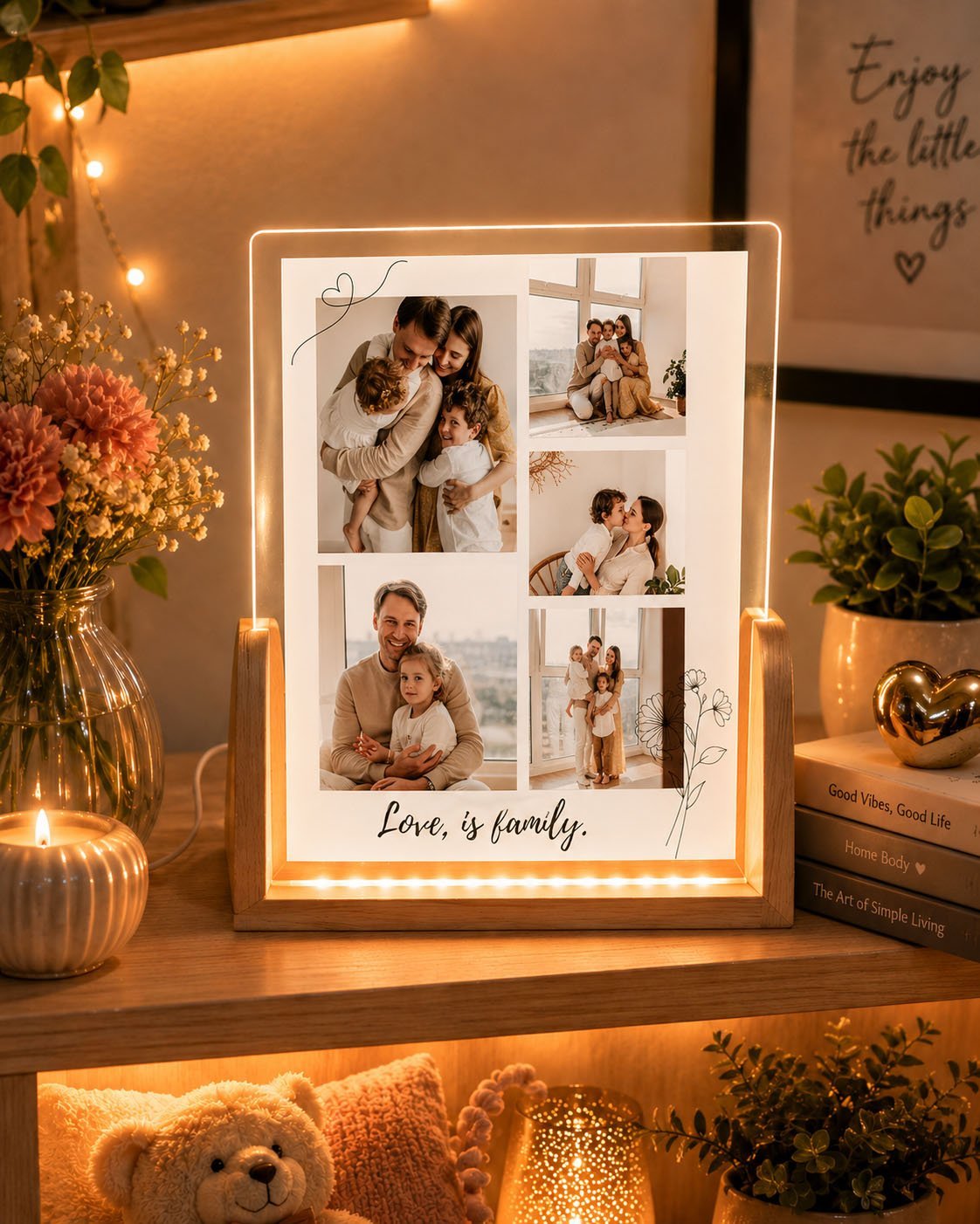 Personalized Family Memories LED Acrylic Photo Frame – A Beautiful Tribute to the Ones You Love