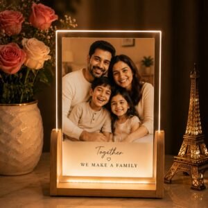 Personalized Family LED Acrylic Photo Frame – Together We Make a Family