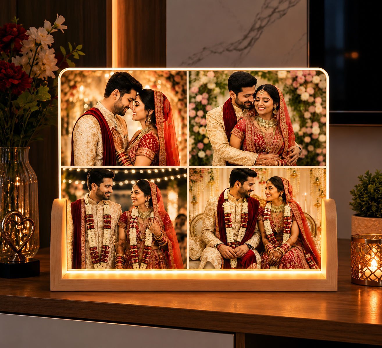 Personalized Wedding Memories LED Acrylic Photo Frame – A Beautiful Journey of Love