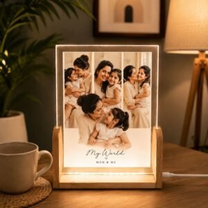 Personalized Mom & Me LED Acrylic Photo Frame – A Bond Beyond Words