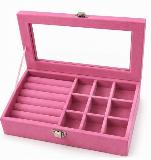 Personalized Pink Jewellery Organizer Box