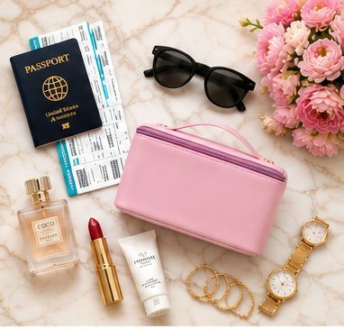 Personalized Travel cosmetic organizer